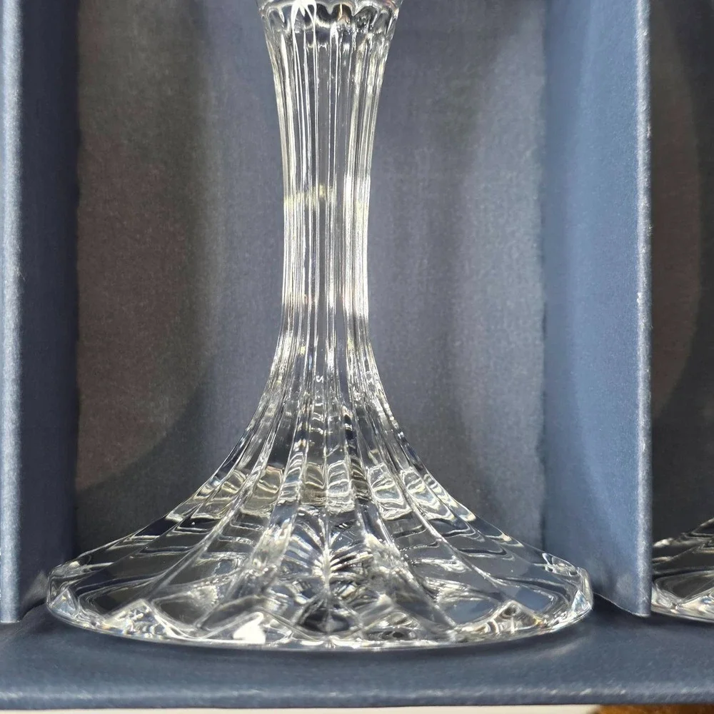 Cristal d'Arques Bretagne Durand Wine Glasses Clear Cut Crystal Elegant Vintage